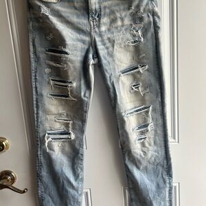 Men’s American Eagle Distressed Light Blue Jeans